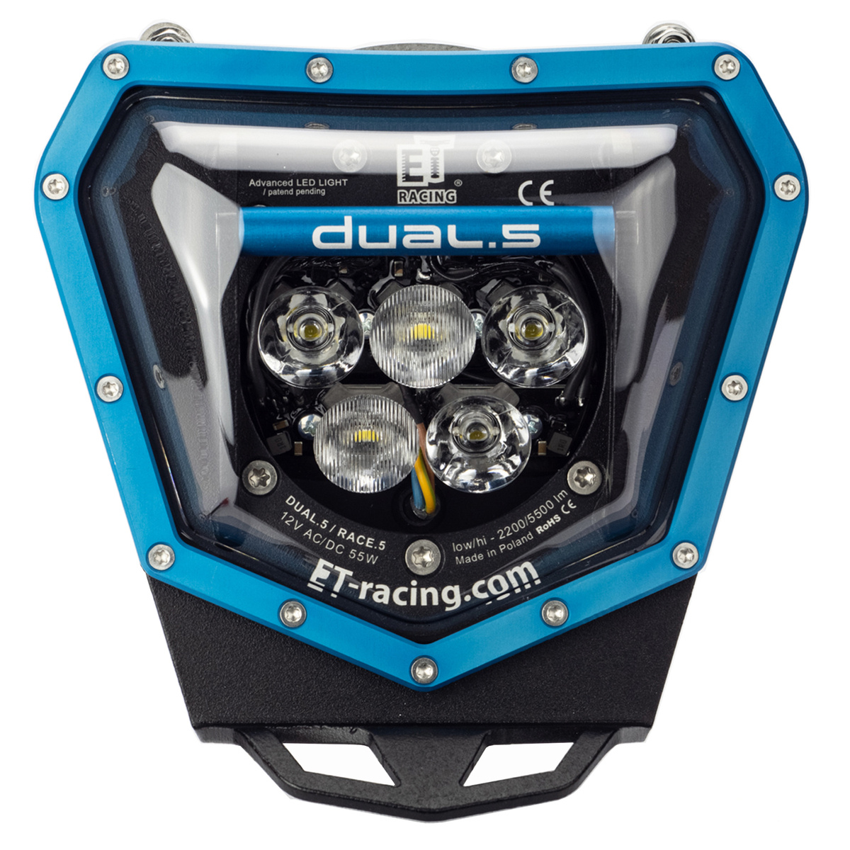 LED lamp Headlight Dual.5 KTM 150-500cc 2014-2023 EXC TPI/ EXC-F/XC/XC-F 690E/SMC-R 2019-2023 only FUEL INJECTION engine BLUE