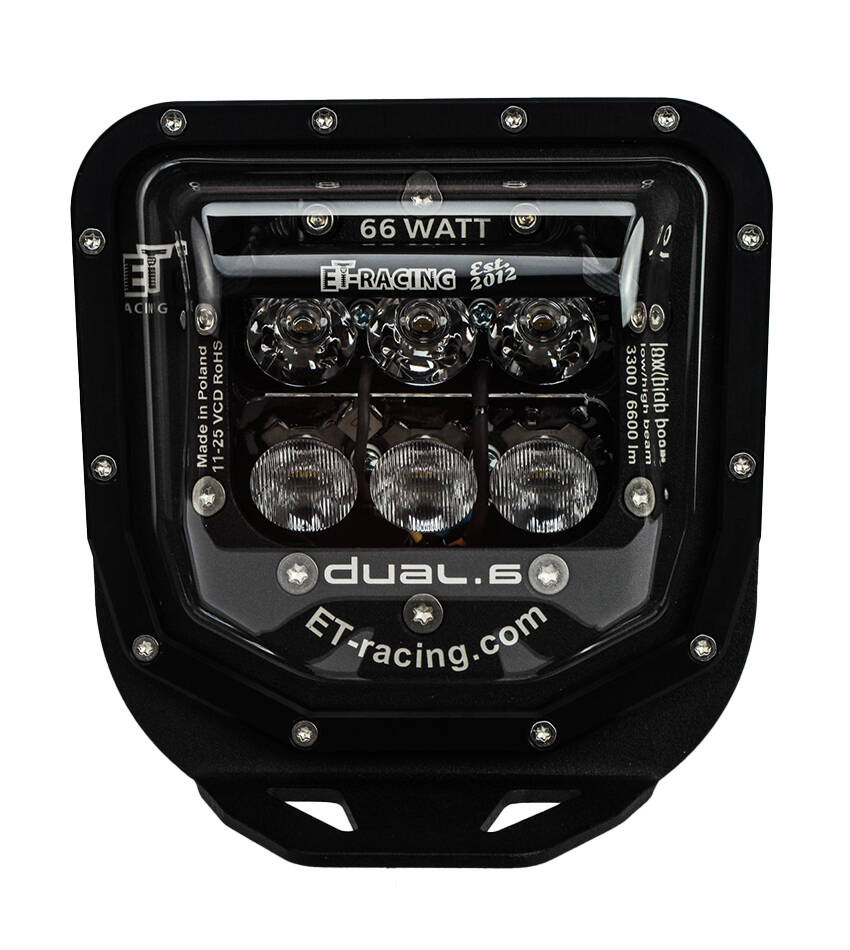 LED lamp Headlight DUAL.6 Husqvarna 2017-2023 TPI 150-300 FE 250-501 701 Enduro/SM  2017-2025 only FEUL INJECTION engine BLACK