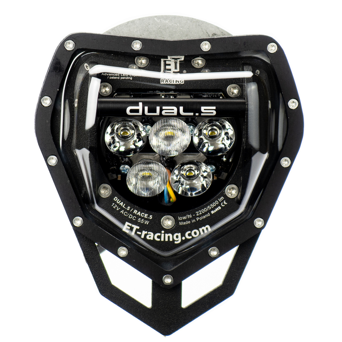 LED LAMP HEADLIGHT DUAL.5 KTM 125-500cc EXC EXC-F/XC/XC-F 2/4T 08-13 690EnduroR 09-11 BLACK