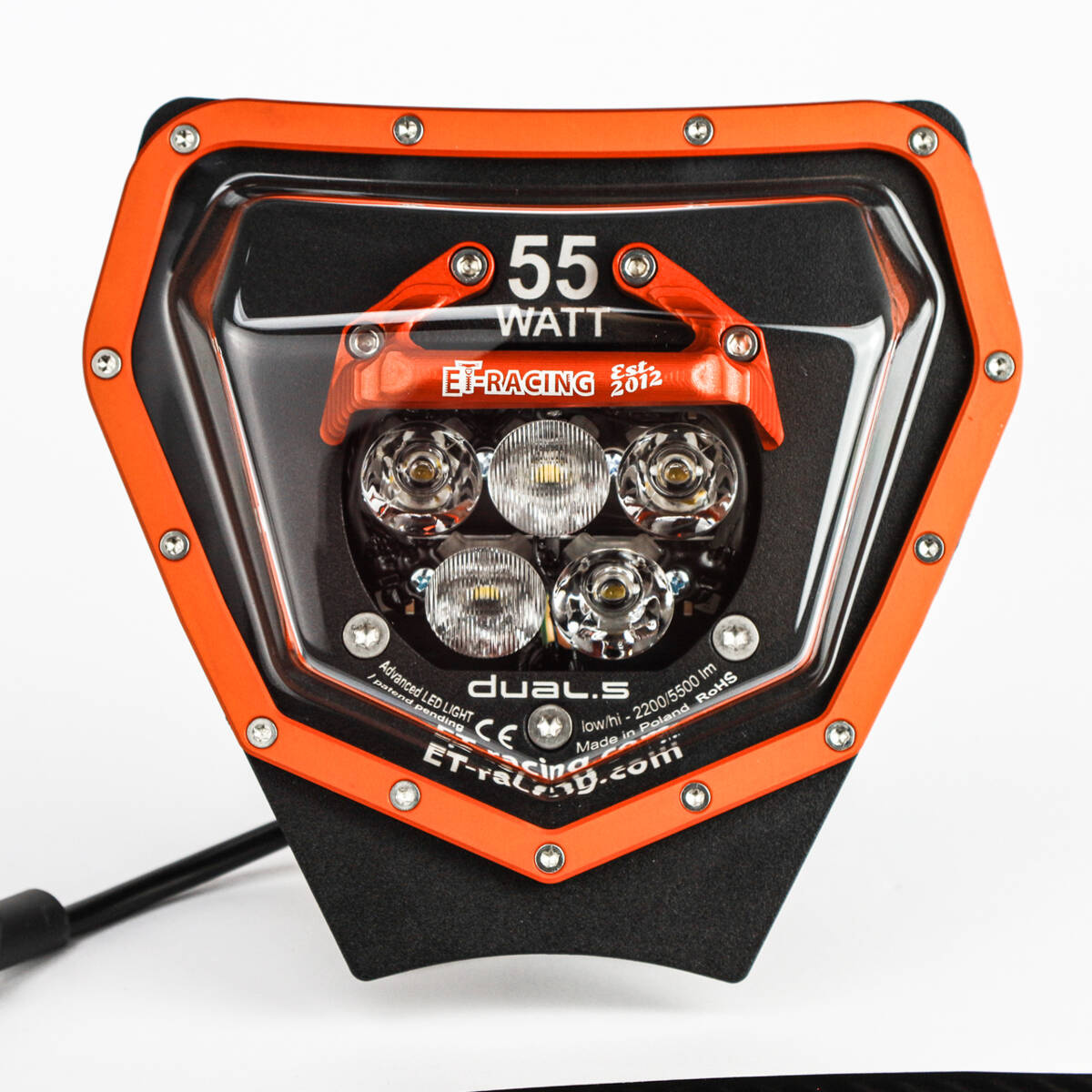 LED lamp Headlight Dual.5 KTM 150-500cc 2024 up TBI/ EXC-F/XC/XC-F only FUEL INJECTION engine ORANGE