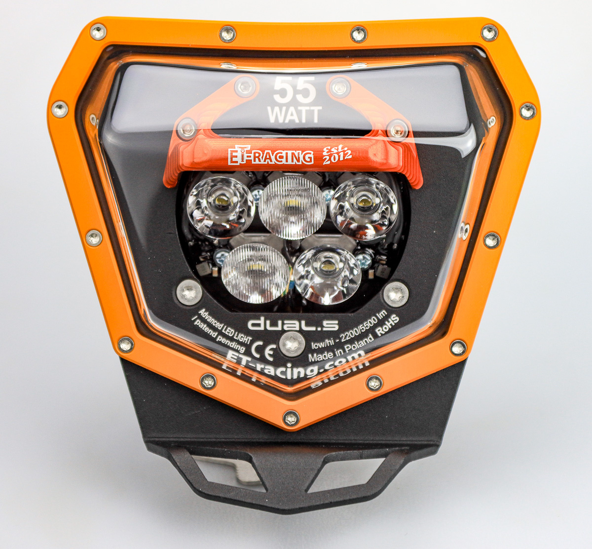 LED lamp Headlight Dual.5 KTM 150-500cc 2014-2023 EXC TPI/ EXC-F/XC/XC-F 690E/SMC-R 2019-2025 only FUEL INJECTION engine ORANGE